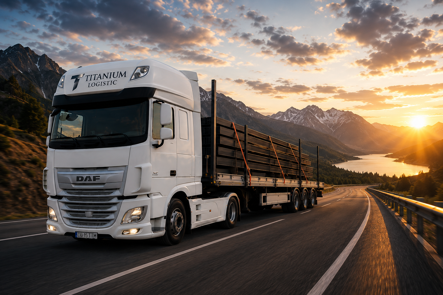 Camion Titanium Logistic pe un drum european
